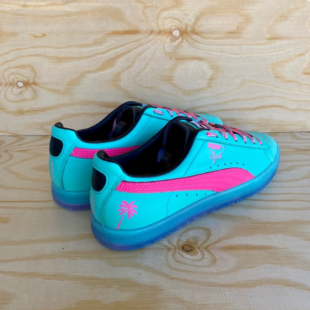 Puma Clyde South Beach Miami Palm Tree Teal Green - Picture 4 of 8